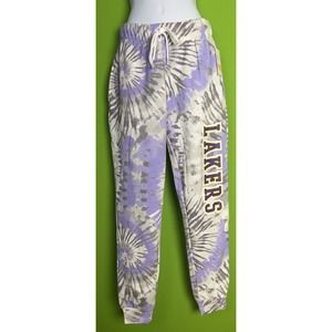 Hybrid Womens S Jogger Pants White Purple "LAKERS - NBA" Sweatpants
